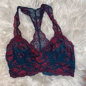 Black/Dark Blue and Red Free People Bralette